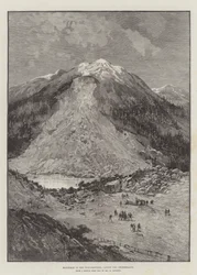 Erdrutsch im Schachenthal, Kanton Uri, Schweiz